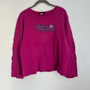 Harley-Davidson Pink Long Sleeve T-Shirt 2X Kolourek Waukesha WI